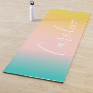 Summer Pastel Gradient Name des Personalisierten Yogamatte