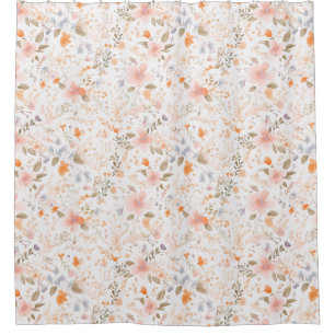 Summer Pastel Watercolor-Blume Duschvorhang