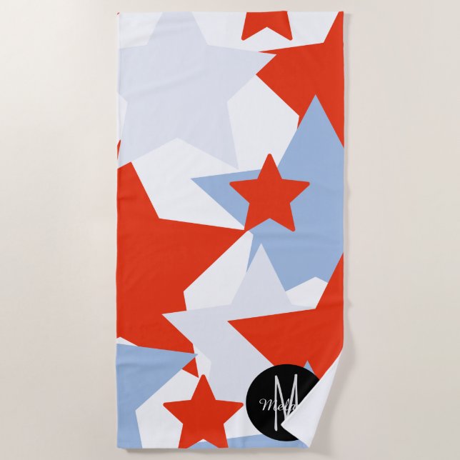 Summer Patriotic Jumbo Stars Strandtuch (Vorderseite)