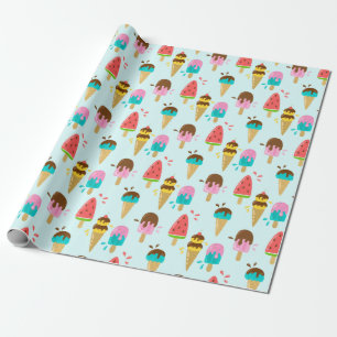 Summer Pattern Wrapping Paper Geschenkpapier