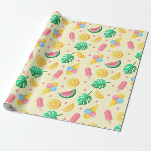 Summer Pattern Wrapping Paper Geschenkpapier