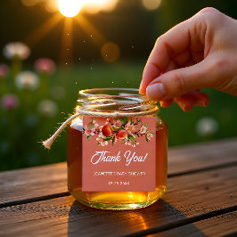 Summer Peach Watercolor Baby Shower Geschenkanhänger