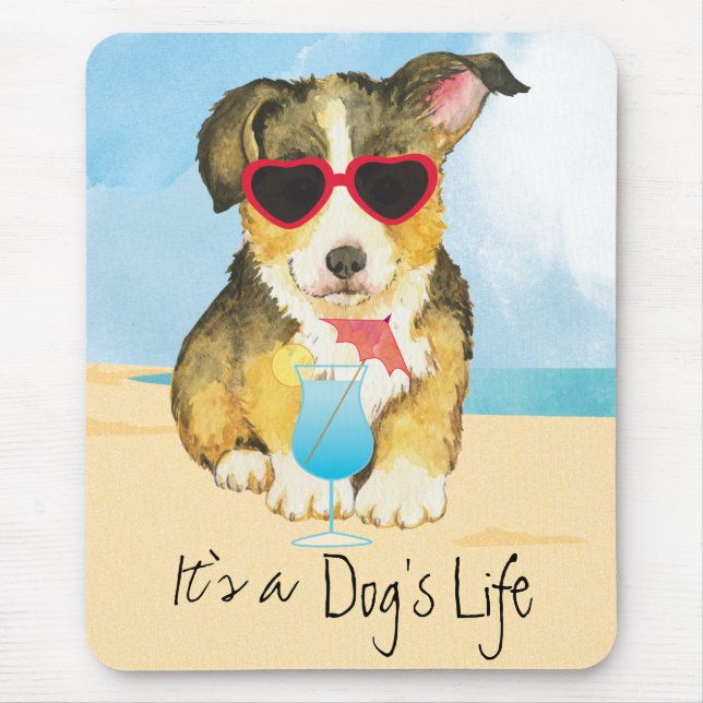 Summer Pembroke Welsh Corgi Mousepad (Vorne)