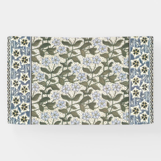 Summer Periwinkle Blume Hübsch Elegantes Flora Banner (Horizontal)