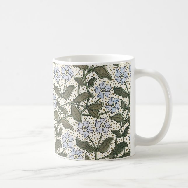 Summer Periwinkle Blume Hübsch Elegantes Flora Kaffeetasse (Rechts)