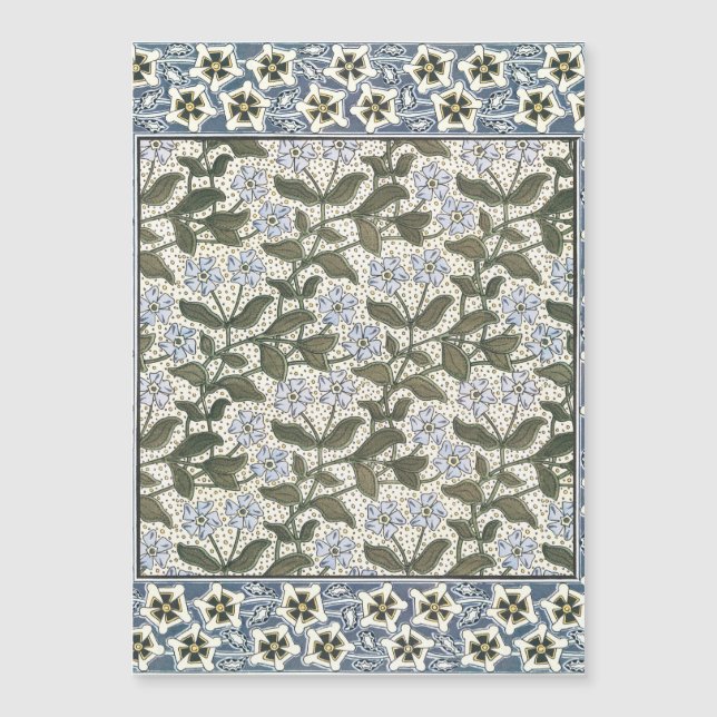 Summer Periwinkle Blume Hübsch Elegantes Flora Magnetkarte (Vorderseite)