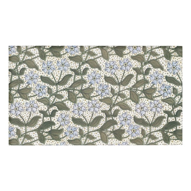 Summer Periwinkle Blume Hübsch Elegantes Flora Namenschild (Vorderseite)