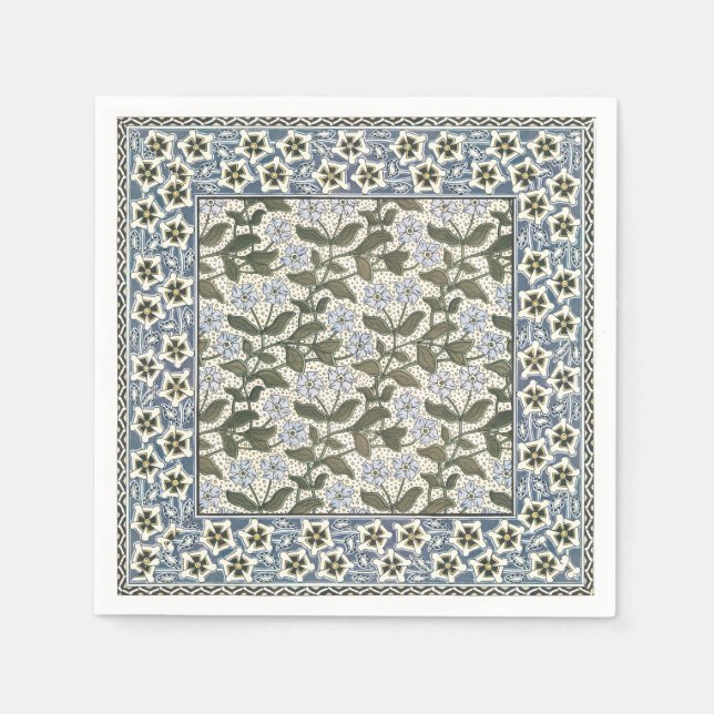 Summer Periwinkle Blume Hübsch Elegantes Flora Serviette (Vorderseite)