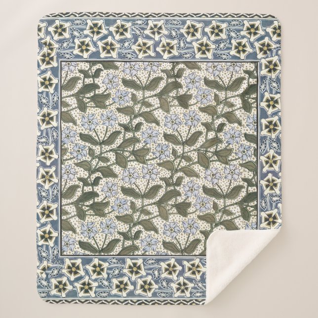 Summer Periwinkle Blume Hübsch Elegantes Flora Sherpadecke (Vorderseite)