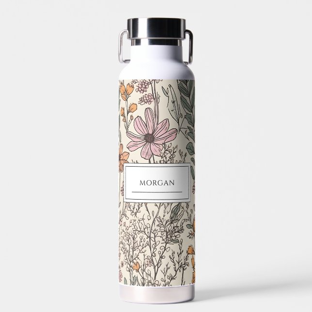 Summer Personalisiert Watercolor Trinkflasche (Vorne)