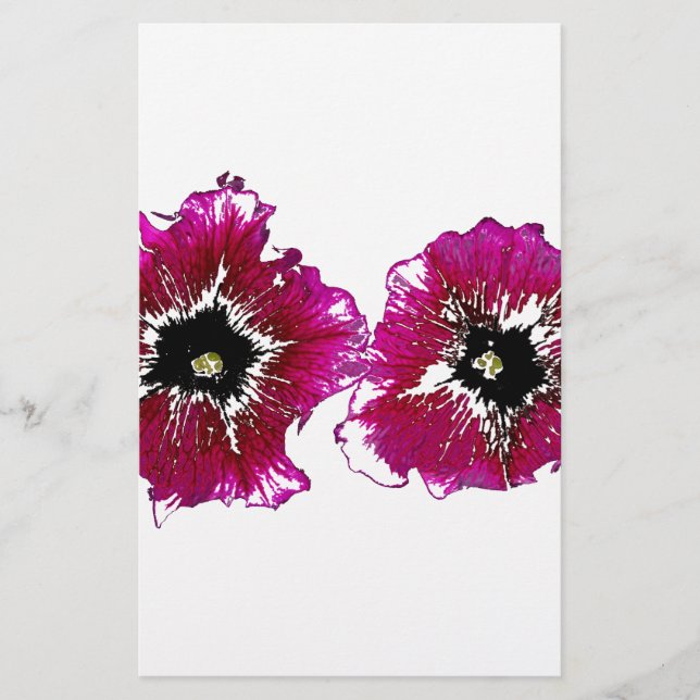 Summer Petunias Briefpapier (Vorderseite)