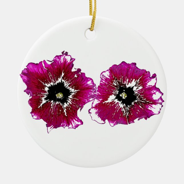 Summer Petunias Keramikornament (Vorne)