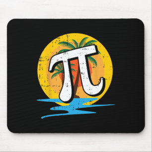 Summer Pi Day Retro Beach Math Symbole Lehrer Stu Mousepad