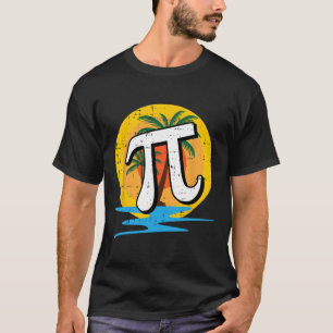 Summer Pi Day Retro Beach Math Symbole Lehrer Stu T-Shirt