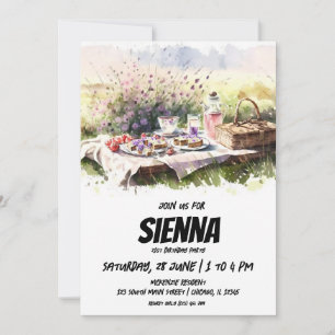 Summer Picnic auf Feld Einladung