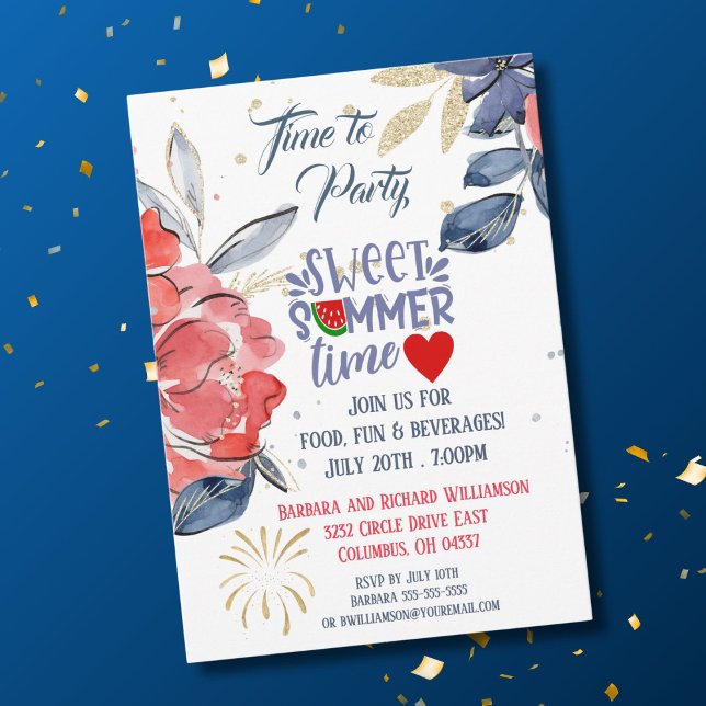 Summer Picnic Barbeque Party Invitation Einladung (Von Creator hochgeladen)