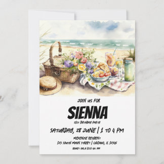 Summer Picnic mit Strandblick Einladung