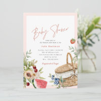 Summer Picnic | Niedlich Pink Girly Babydusche Bru