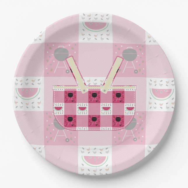 Summer Picnic Paper Plate Pappteller (Vorderseite)