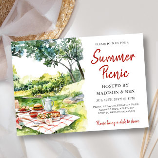 Summer Picnic Party Einladung