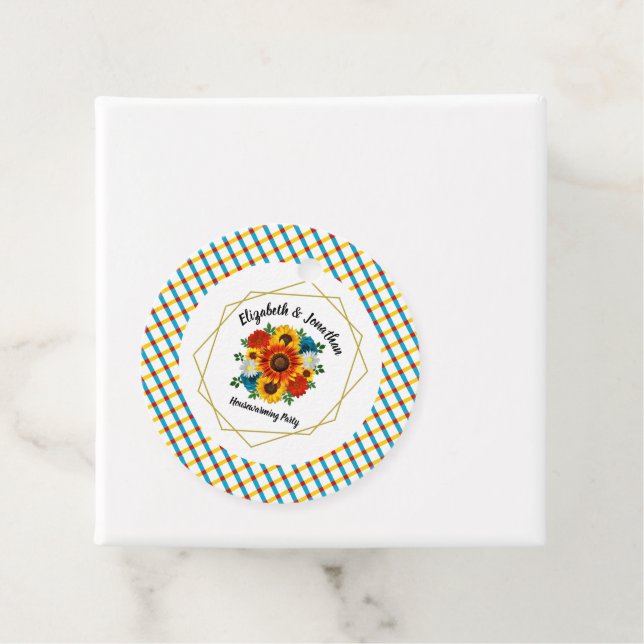 Summer Picnic Party Geometric Floral Geschenkanhänger (Beispiel)