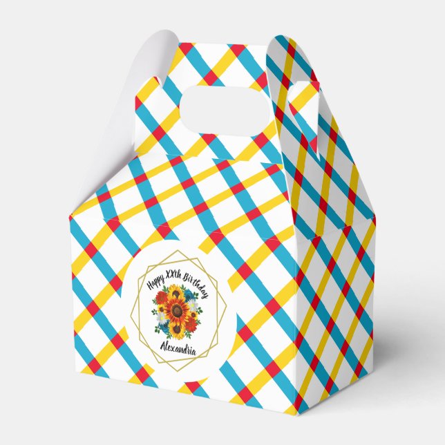 Summer Picnic Party Geometric Floral Geschenkschachtel (Vorderseite)