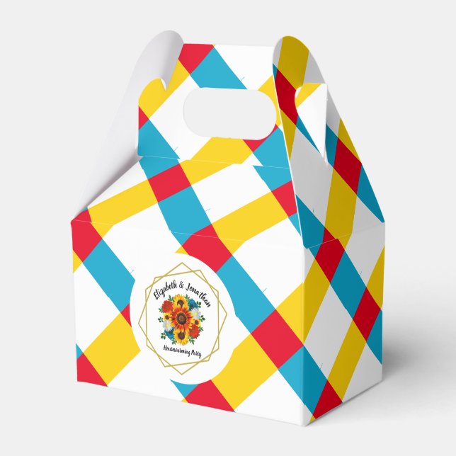 Summer Picnic Party Geometric Floral Geschenkschachtel (Vorderseite)