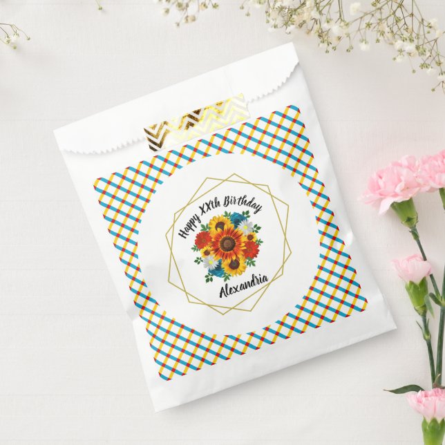 Summer Picnic Party Geometric Floral Geschenktütchen (Versiegelt)