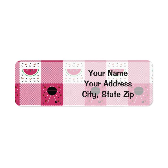 Summer Picnic Return Address Label (Vorne)