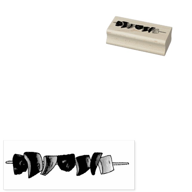 Summer Picnic Shish Kebab Gemüseskewer Briefmarke Gummistempel (Stempel)