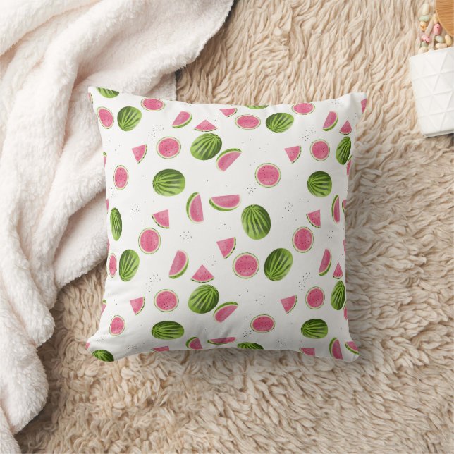 Summer Pink & Green Watermelon Muster Kissen (Decke)