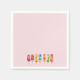Summer Pink Popsim Party Napkins Serviette