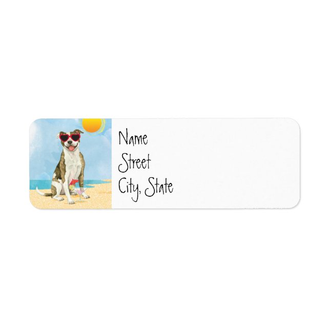 Summer Pit Bull Terrier Label (Vorne)