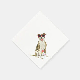 Summer Pit Bull Terrier Napkins Serviette