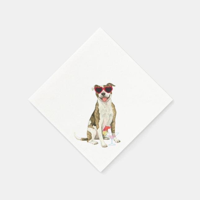 Summer Pit Bull Terrier Napkins Serviette (Ecke)