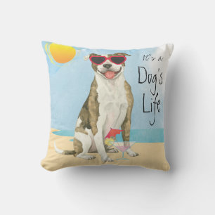 Summer Pit Bull Terrier Outdoor Pillow Kissen
