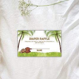 Summer Plam Football Diaper Raffle Baby Shower Begleitkarte