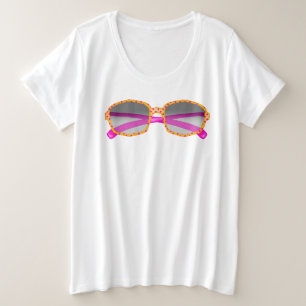 Summer Plus Size T - Shirt Sonnenbrille