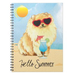 Summer Pomeranian Notizblock