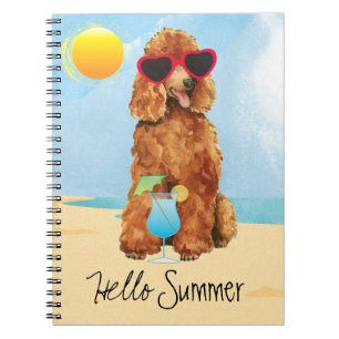 Summer Poodle Notizblock