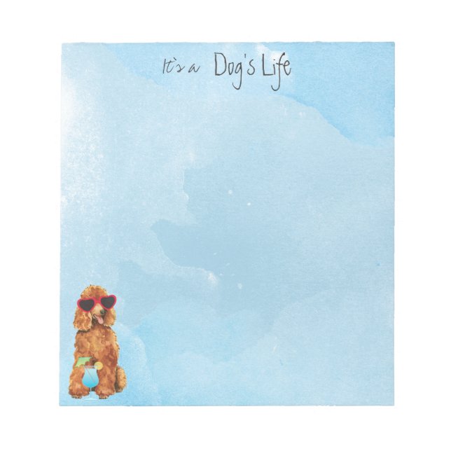 Summer Poodle Notizblock (Vorderseite)