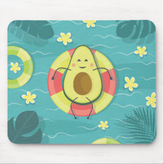 Summer Pool Avocado Mousepad