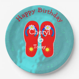 Summer Pool Beach Party Niedlich Drehtest Flop Gra Pappteller