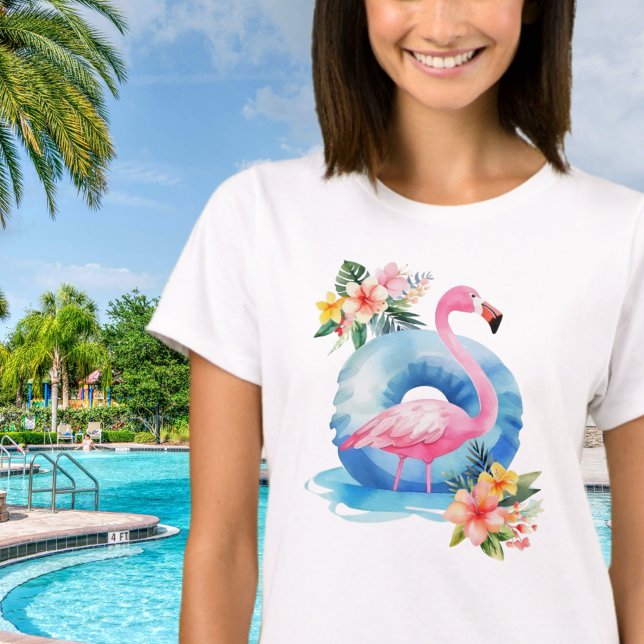 Summer Pool Flamingo T-Shirt (Von Creator hochgeladen)