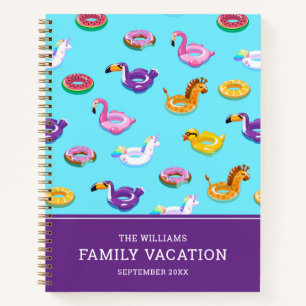 Summer Pool Float Muster   Familienurlaub Notizbuch