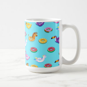 Summer Pool Float Muster Kaffeetasse