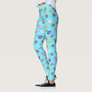 Summer Pool Float Muster Leggings
