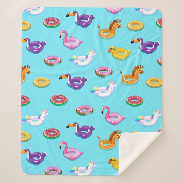 Summer Pool Float Muster Sherpadecke (Vorderseite)