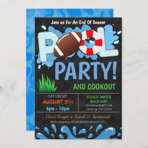 Summer Pool FootballParty Einladung