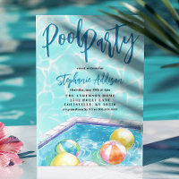 Summer Pool Party Beach Ball Sweet 16 Geburtstag